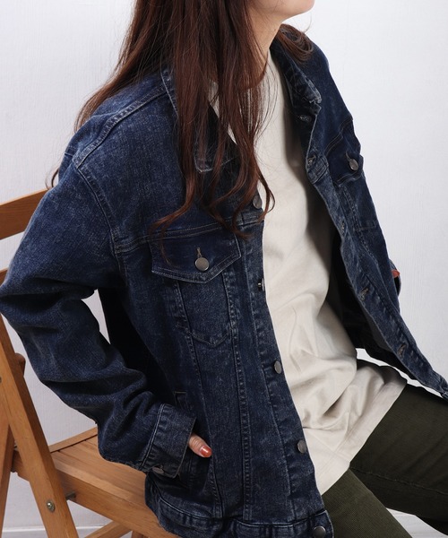 WESTSEA(ウエストシー)の「ストレッチデニム Gジャン(デニムジャケット・メンズ・ブルー/ブラック/ネイビー/ライトブルー/ブルー系その他・S/LL/L/M)」の4枚目の写真