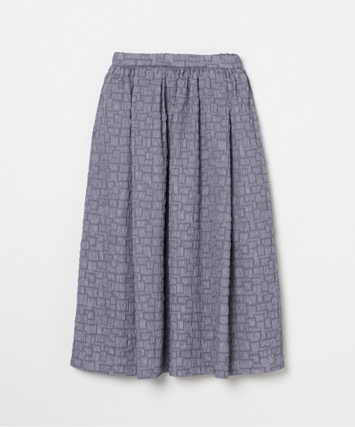 HELIOPOLE（エリオポール）の「JACQUARD A LINE SKIRT（スカート・レディース・グレー/アイボリー・38）」の2枚目の写真