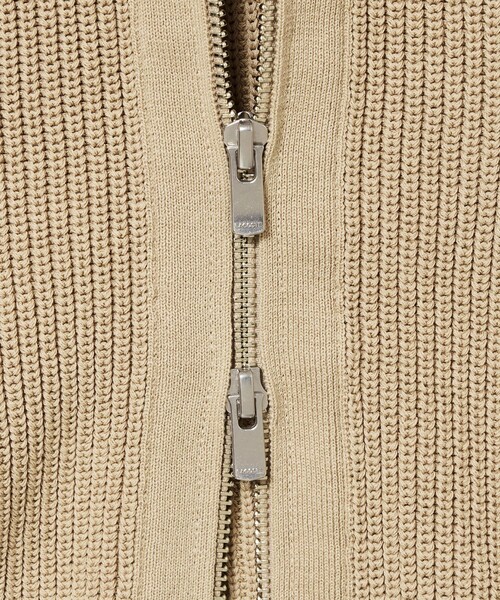 ジップアップローゲージニットブルゾン（ブルゾン）｜LACOSTE