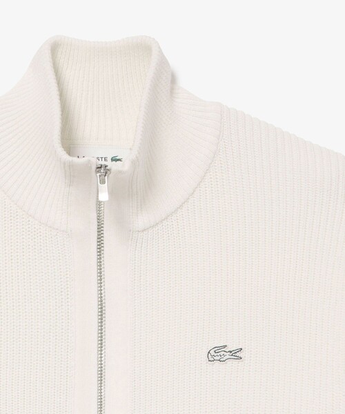 ジップアップローゲージニットブルゾン（ブルゾン）｜LACOSTE