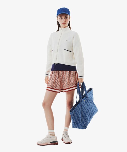 ジップアップローゲージニットブルゾン（ブルゾン）｜LACOSTE