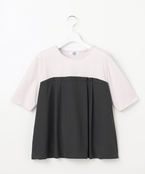 J.PRESS Ladies(J.プレス レディス)の「【洗える】ドッキングジャージー ビスチェライク プルオーバー(Tシャツ/カットソー・レディース・ベージュ系1/ライトグレー系2/ブラック系1・SMALL)」の12枚目の写真