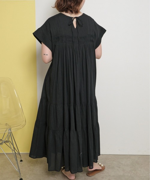 Mさんページ】linenバンブー・ワッシャー＊ハイギャザーワンピース M