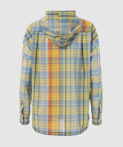 FACETASM（ファセッタズム）の「MADRAS CHECK HOODED SHIRT（シャツ/ブラウス・メンズ・イエロー系その他/ピンク系その他・4）」の3枚目の写真