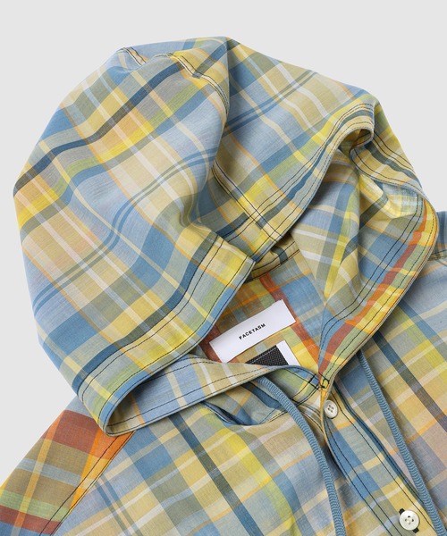 FACETASM（ファセッタズム）の「MADRAS CHECK HOODED SHIRT（シャツ/ブラウス・メンズ・イエロー系その他/ピンク系その他・4）」の4枚目の写真
