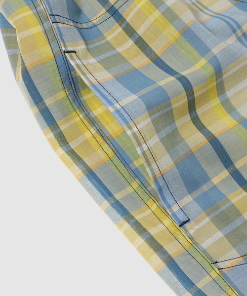 FACETASM（ファセッタズム）の「MADRAS CHECK HOODED SHIRT（シャツ/ブラウス・メンズ・イエロー系その他/ピンク系その他・4）」の6枚目の写真