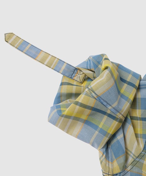 FACETASM（ファセッタズム）の「MADRAS CHECK HOODED SHIRT（シャツ/ブラウス・メンズ・イエロー系その他/ピンク系その他・4）」の9枚目の写真