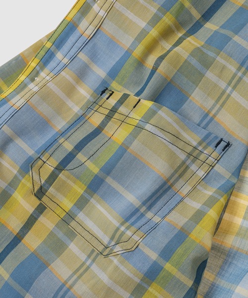 FACETASM（ファセッタズム）の「MADRAS CHECK HOODED SHIRT（シャツ/ブラウス・メンズ・イエロー系その他/ピンク系その他・4）」の7枚目の写真