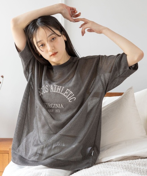 DISCUS ATHLETIC（ディスカス　アスレチック）の「DISCUS/ディスカス カレッジシアールーズTシャツ（Tシャツ/カットソー・レディース・オフホワイト/ブラック/グリーン/ブルー・FREE）」の12枚目の写真