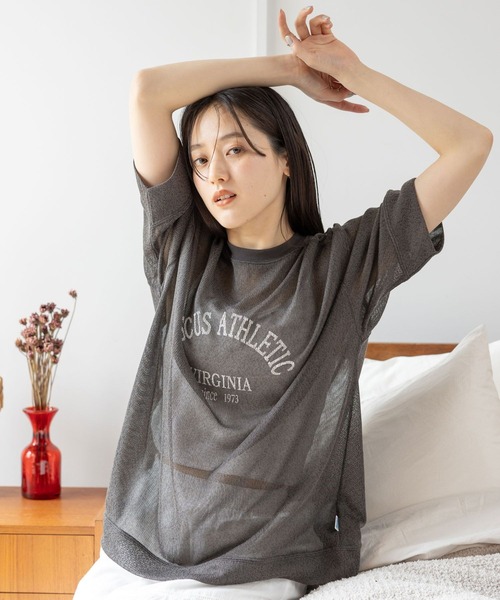 DISCUS ATHLETIC（ディスカス　アスレチック）の「DISCUS/ディスカス カレッジシアールーズTシャツ（Tシャツ/カットソー・レディース・オフホワイト/ブラック/グリーン/ブルー・FREE）」の13枚目の写真