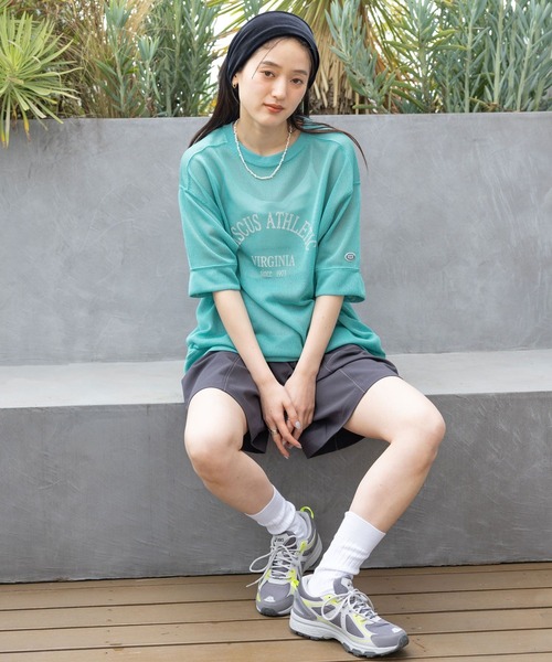 DISCUS ATHLETIC（ディスカス　アスレチック）の「DISCUS/ディスカス カレッジシアールーズTシャツ（Tシャツ/カットソー・レディース・オフホワイト/ブラック/グリーン/ブルー・FREE）」の14枚目の写真