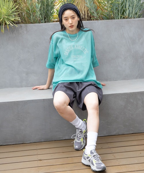 DISCUS ATHLETIC（ディスカス　アスレチック）の「DISCUS/ディスカス カレッジシアールーズTシャツ（Tシャツ/カットソー・レディース・オフホワイト/ブラック/グリーン/ブルー・FREE）」の15枚目の写真