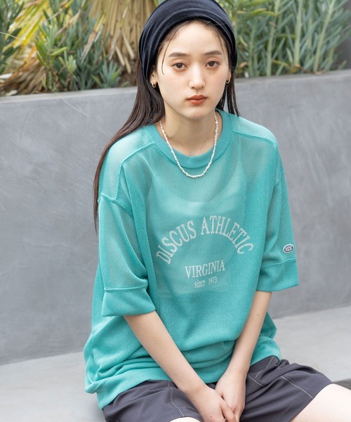 DISCUS ATHLETIC（ディスカス　アスレチック）の「DISCUS/ディスカス カレッジシアールーズTシャツ（Tシャツ/カットソー・レディース・オフホワイト/ブラック/グリーン/ブルー・FREE）」の16枚目の写真