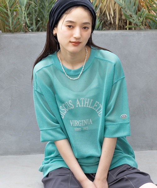 DISCUS ATHLETIC（ディスカス　アスレチック）の「DISCUS/ディスカス カレッジシアールーズTシャツ（Tシャツ/カットソー・レディース・オフホワイト/ブラック/グリーン/ブルー・FREE）」の17枚目の写真