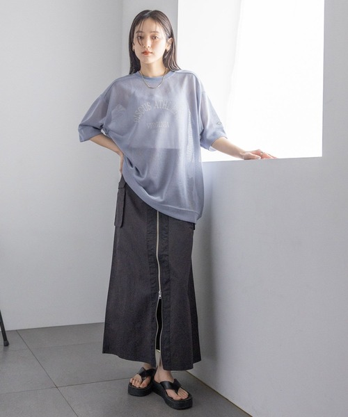 DISCUS ATHLETIC（ディスカス　アスレチック）の「DISCUS/ディスカス カレッジシアールーズTシャツ（Tシャツ/カットソー・レディース・オフホワイト/ブラック/グリーン/ブルー・FREE）」の19枚目の写真