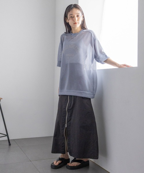 DISCUS ATHLETIC（ディスカス　アスレチック）の「DISCUS/ディスカス カレッジシアールーズTシャツ（Tシャツ/カットソー・レディース・オフホワイト/ブラック/グリーン/ブルー・FREE）」の20枚目の写真