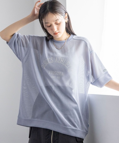 DISCUS ATHLETIC（ディスカス　アスレチック）の「DISCUS/ディスカス カレッジシアールーズTシャツ（Tシャツ/カットソー・レディース・オフホワイト/ブラック/グリーン/ブルー・FREE）」の22枚目の写真