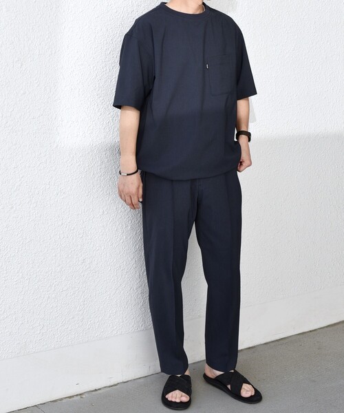 SHIPS any（シップス エニィ）の「SHIPS any:〈吸水速乾〉Rapidry クリース アンクル テーパード イージーパンツ(セットアップ対応)◇（その他パンツ・メンズ・ネイビー/オリーブ/ブラック/グレー・SMALL/MEDIUM/LARGE/X-LARGE）」の11枚目の写真