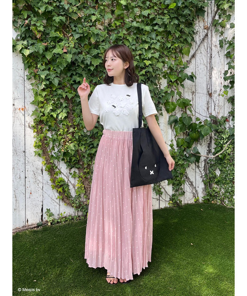 MIIA(ミーア)の「miffy バイカラープリントTシャツ(Tシャツ/カットソー・レディース・ブラック/オフホワイト・FREE)」の7枚目の写真