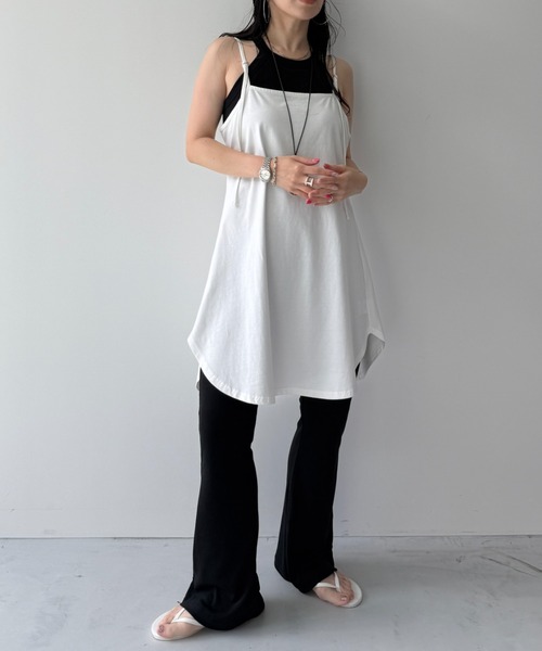 wee9s（ウィークス）の「soft touch lib flare pants / ソフトタッチリブフレアパンツ（スウェットパンツ・レディース・ブラック/ピンク・LONG/FREE）」の18枚目の写真