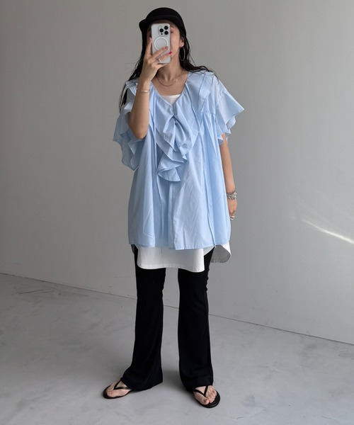wee9s（ウィークス）の「soft touch lib flare pants / ソフトタッチリブフレアパンツ（スウェットパンツ・レディース・ブラック/ピンク・LONG/FREE）」の22枚目の写真