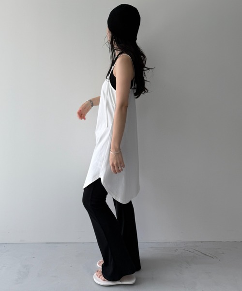 wee9s（ウィークス）の「soft touch lib flare pants / ソフトタッチリブフレアパンツ（スウェットパンツ・レディース・ブラック/ピンク・LONG/FREE）」の19枚目の写真