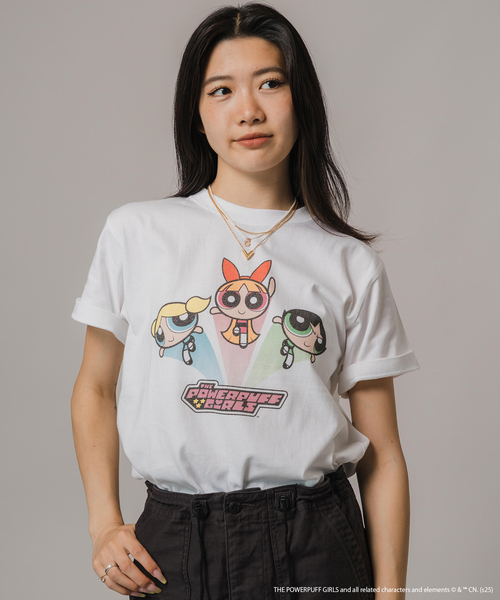 GOOD ROCK SPEED（グッドロックスピード）の「GOOD ROCK SPEED/グッドロックスピード/ THE POWERPUFF GIRLS / Tシャツ（Tシャツ/カットソー・レディース・ホワイト・SMALL）」の2枚目の写真