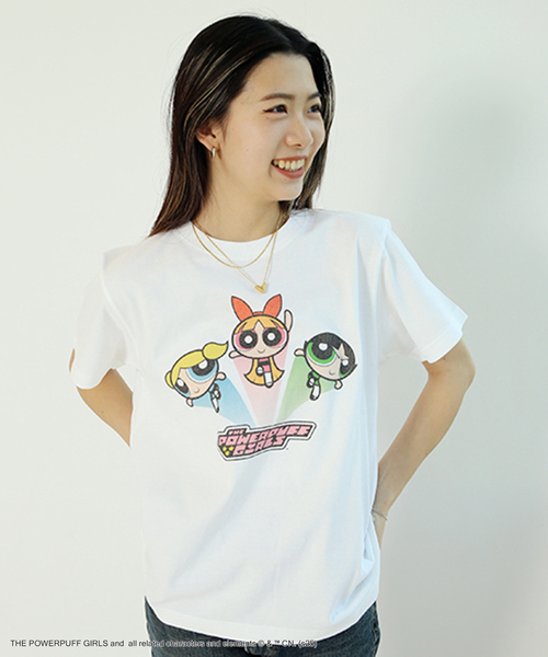 GOOD ROCK SPEED（グッドロックスピード）の「GOOD ROCK SPEED/グッドロックスピード/ THE POWERPUFF GIRLS / Tシャツ（Tシャツ/カットソー・レディース・ホワイト・SMALL）」の4枚目の写真