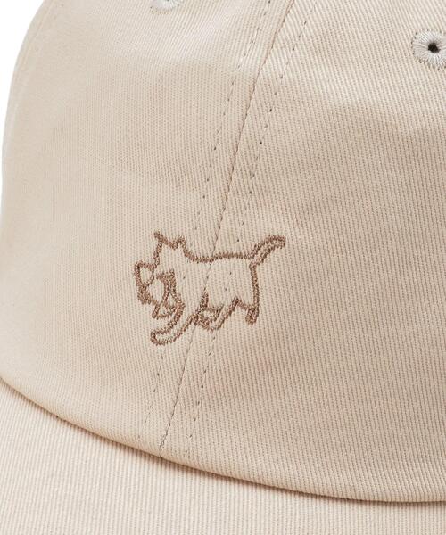 SHOO・LA・RUE(シューラルー)の「一筆書き風ネコ刺繍キャップ(キャップ・レディース・ブラック/ライトベージュ/ダークグレー/ベージュ・00)」の5枚目の写真