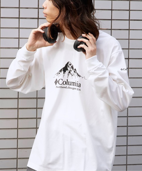 Columbia（コロンビア）の「Columbia/コロンビア アーバンハイクグラフィックロングスリーブTシャツ ロンT（Tシャツ/カットソー・メンズ・ホワイト系1/ホワイト系2/ブラック系1/ブラック系2/ホワイト系3/ホワイト系4/ホワイト系5/ホワイト系6/ブラック系3・M/L/XL）」の2枚目の写真