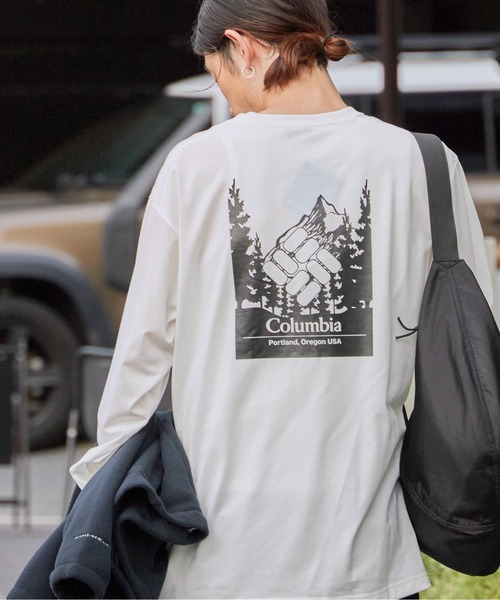 Columbia（コロンビア）の「Columbia/コロンビア アーバンハイクグラフィックロングスリーブTシャツ ロンT（Tシャツ/カットソー・メンズ・ホワイト系1/ホワイト系2/ブラック系1/ブラック系2/ホワイト系3/ホワイト系4/ホワイト系5/ホワイト系6/ブラック系3・M/L/XL）」の6枚目の写真