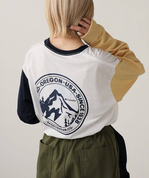 Columbia（コロンビア）の「Columbia/コロンビア アーバンハイクグラフィックロングスリーブTシャツ ロンT（Tシャツ/カットソー・メンズ・ホワイト系1/ホワイト系2/ブラック系1/ブラック系2/ホワイト系3/ホワイト系4/ホワイト系5/ホワイト系6/ブラック系3・M/L/XL）」の15枚目の写真