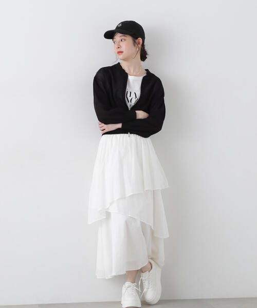 PROPORTION BODY DRESSING（プロポーションボディドレッシング）の「コットンボイルティアードスカート / 1215120406（スカート・レディース・ホワイト系その他/ベージュ・SMALL/MEDIUM）」の3枚目の写真