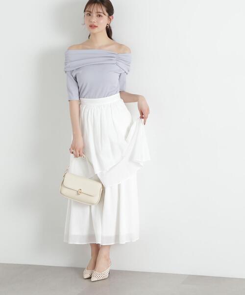 PROPORTION BODY DRESSING（プロポーションボディドレッシング）の「コットンボイルティアードスカート / 1215120406（スカート・レディース・ホワイト系その他/ベージュ・SMALL/MEDIUM）」の4枚目の写真