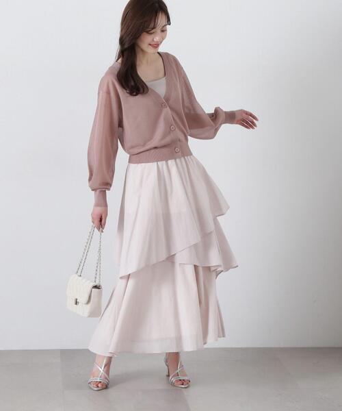 PROPORTION BODY DRESSING（プロポーションボディドレッシング）の「コットンボイルティアードスカート / 1215120406（スカート・レディース・ホワイト系その他/ベージュ・SMALL/MEDIUM）」の12枚目の写真