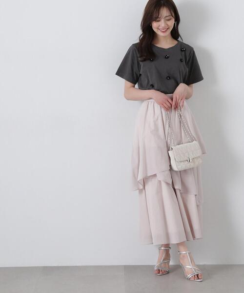 PROPORTION BODY DRESSING（プロポーションボディドレッシング）の「コットンボイルティアードスカート / 1215120406（スカート・レディース・ホワイト系その他/ベージュ・SMALL/MEDIUM）」の21枚目の写真