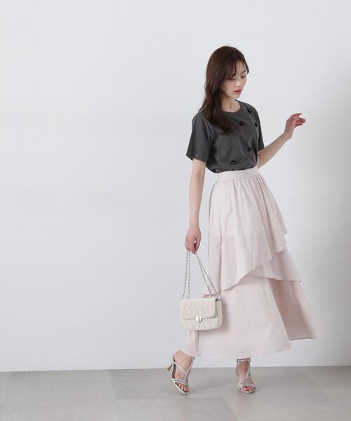PROPORTION BODY DRESSING（プロポーションボディドレッシング）の「コットンボイルティアードスカート / 1215120406（スカート・レディース・ホワイト系その他/ベージュ・SMALL/MEDIUM）」の14枚目の写真