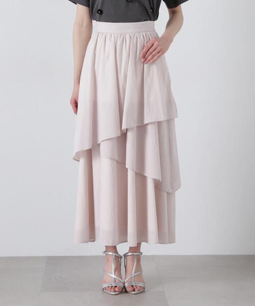 PROPORTION BODY DRESSING（プロポーションボディドレッシング）の「コットンボイルティアードスカート / 1215120406（スカート・レディース・ホワイト系その他/ベージュ・SMALL/MEDIUM）」の15枚目の写真