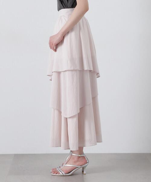 PROPORTION BODY DRESSING（プロポーションボディドレッシング）の「コットンボイルティアードスカート / 1215120406（スカート・レディース・ホワイト系その他/ベージュ・SMALL/MEDIUM）」の16枚目の写真