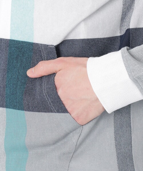 BLACK LABEL CRESTBRIDGE（ブラックレーベル・クレストブリッジ）の「クレストブリッジチェックラッセルパーカー（パーカー・メンズ・ライトグレー/ベージュ系その他6/ブルー系その他7・L/M/XL）」の8枚目の写真