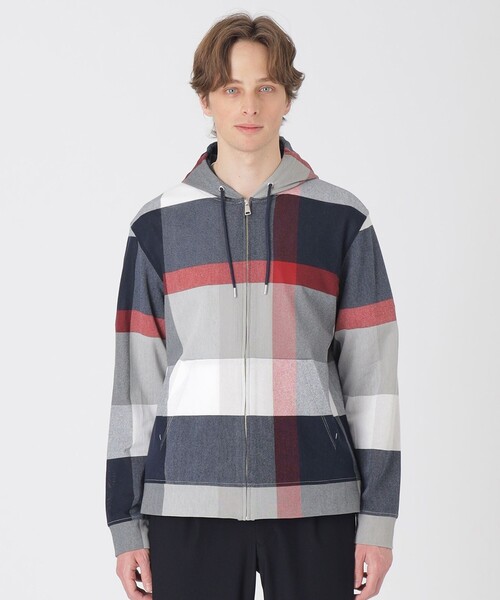 BLACK LABEL CRESTBRIDGE（ブラックレーベル・クレストブリッジ）の「クレストブリッジチェックラッセルパーカー（パーカー・メンズ・ライトグレー/ベージュ系その他6/ブルー系その他7・L/M/XL）」の17枚目の写真