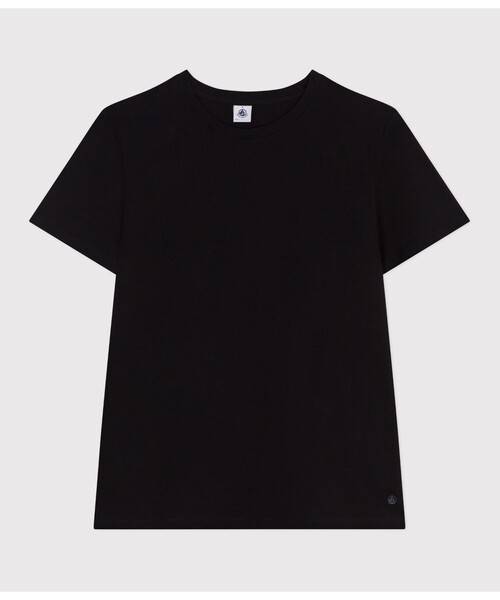 PETIT BATEAU(プチバトー)の「半袖Tシャツ(Tシャツ/カットソー・レディース・ブラック/オフホワイト/ネイビー・SMALL/MEDIUM/X-SMALL/XX-SMALL/LARGE)」の1枚目の写真