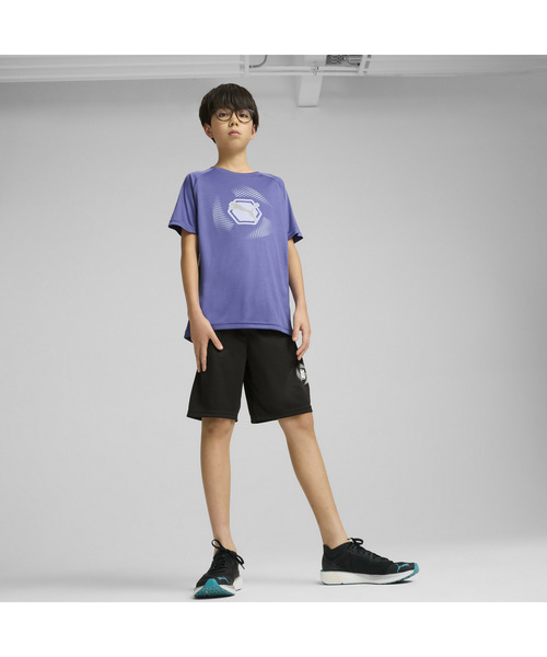 PUMA(プーマ)の「PUMA プーマ ボーイズ アクティブ スポーツ グラフィック ポリエステル シ(その他パンツ・キッズ・ブラック/グリーン系その他・130/120/140/160/150)」の4枚目の写真