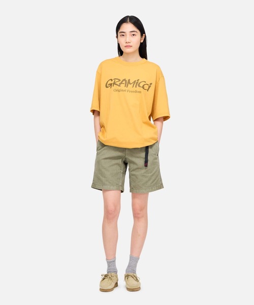 Gramicci(グラミチ)の「ORIGINAL FREEDOM LOGO TEE|オリジナルフリーダムロゴTシャツ(Tシャツ/カットソー・メンズ・マスタード/ホワイト/ブラック・S/M/L/XL/XXL)」の3枚目の写真