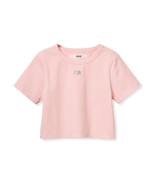 FURFUR（ファーファー）の「クリスタルロゴＴシャツ（Tシャツ/カットソー・レディース・ホワイト/ピンク/サックスブルー/チャコールグレー・FREE）」の5枚目の写真