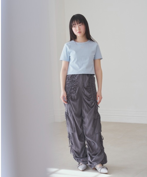 FURFUR（ファーファー）の「クリスタルロゴＴシャツ（Tシャツ/カットソー・レディース・ホワイト/ピンク/サックスブルー/チャコールグレー・FREE）」の16枚目の写真