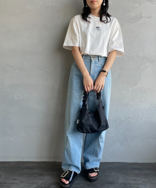 LACOSTE（ラコステ）の「[LACOSTE/ラコステ] スモール パリロゴ クルーネックTシャツ（Tシャツ/カットソー・レディース・ホワイト/ネイビー・S/M/XS/L）」の20枚目の写真