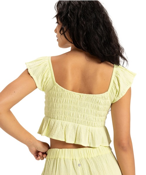 ROXY(ロキシー)の「BRISA NOVA /ロキシーダブルガーゼショート丈(短丈)トップス(シャツ/ブラウス・レディース・イエロー/ブラウン・X-SMALL/SMALL/MEDIUM)」の11枚目の写真