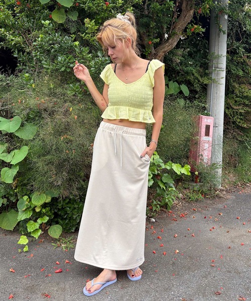 ROXY(ロキシー)の「BRISA NOVA /ロキシーダブルガーゼショート丈(短丈)トップス(シャツ/ブラウス・レディース・イエロー/ブラウン・X-SMALL/SMALL/MEDIUM)」の21枚目の写真