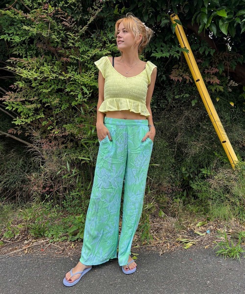 ROXY(ロキシー)の「BRISA NOVA /ロキシーダブルガーゼショート丈(短丈)トップス(シャツ/ブラウス・レディース・イエロー/ブラウン・X-SMALL/SMALL/MEDIUM)」の16枚目の写真